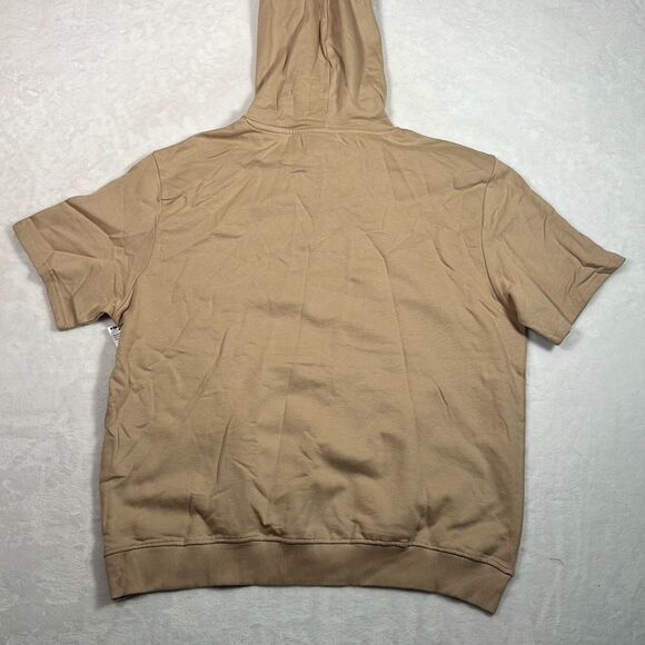 RSQ short sleeve tan drawstring hoodie pullover Men‎ Large NWT - Picture 6 of 6